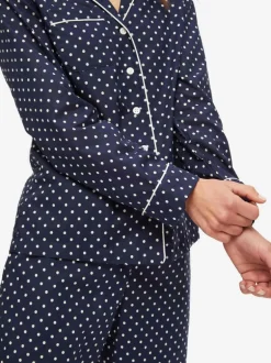 DEREK ROSE PLAZA WOMEN'S PAJAMA SET - NAVY