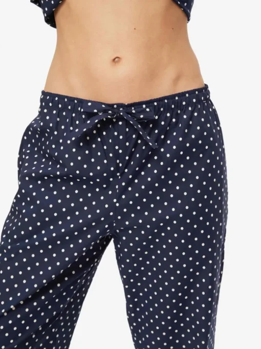 DEREK ROSE PLAZA WOMEN'S PAJAMA SET - NAVY