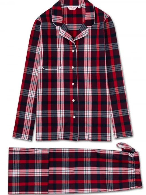 DEREK ROSE RANGA 40 MEN'S PAJAMA SET - RED