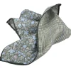 DION SILK DOUBLE-SIDED POCKET SQUARE - SAGE FLORAL GLENCHECK
