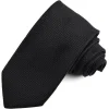 DION SILK JACQUARD BASKETWEAVE TIE - BLACK