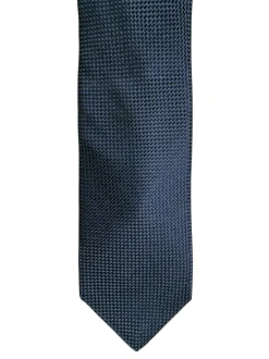 DION SILK JACQUARD TIE - NAVY