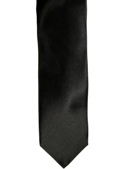 DION SILK SATIN FORMAL TIE - BLACK