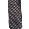 DION SILK TIE - TOBACCO CONCENTRIC CIRCLES
