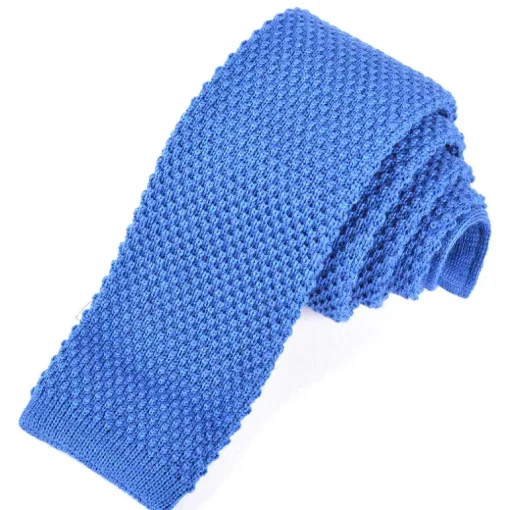 DION WOOL KNIT TIE - BLUE