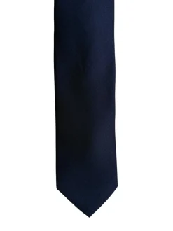 DION WOOL MELANGE TIE - MARINE BLUE