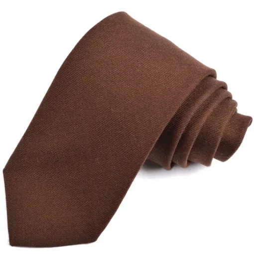 DION WOOL TIE - BROWN