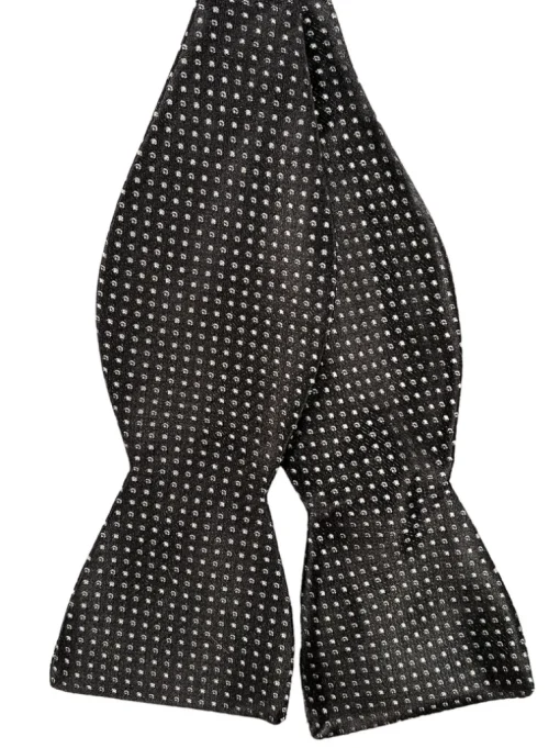 EDWARD ARMAH BOWTIE - BLACK/WHITE FANCY DOTS