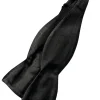 EDWARD ARMAH BOWTIE - SOLID BLACK SATIN