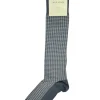 EDWARD ARMAH MEN'S SOCK - COOL GREY/PINK HOUNDSTOOTH