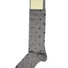 EDWARD ARMAH MEN'S SOCK - GREY/LIGHT BROWN FOULARD