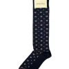 EDWARD ARMAH MEN'S SOCK - NAVY/GARDENIA NEAT