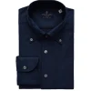 EMANUEL BERG GIRO ENGLESE PREMIUM LUXURY MEN'S SHIRT - NAVY