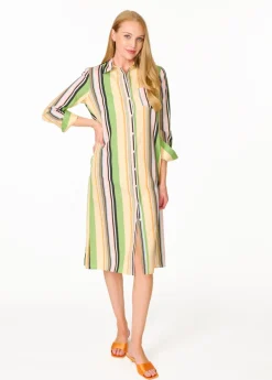 ESTELLE AND FINN SHIRT DRESS - BLACK MULTI