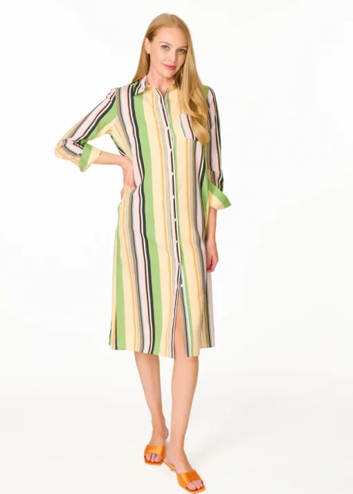 ESTELLE AND FINN SHIRT DRESS - BLACK MULTI