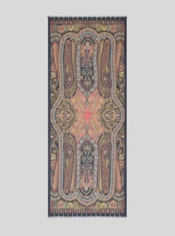 ETRO CASHMERE & SILK SCARF - BLUE