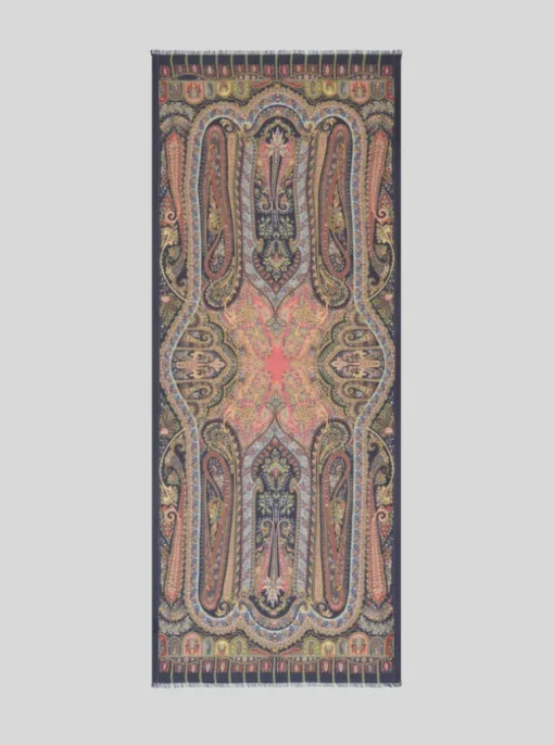 ETRO CASHMERE & SILK SCARF - BLUE