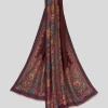 ETRO CASHMERE/SILK BORDERED SCARF - ROSE