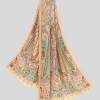 ETRO CASHMERE/SILK MULTICOLOR SCARF - APRICOT