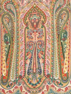 ETRO CASHMERE/SILK MULTICOLOR SCARF - APRICOT