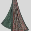 ETRO DOUBLE SIDED SCARF - GREEN FLORAL