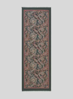 ETRO DOUBLE SIDED SCARF - GREEN FLORAL