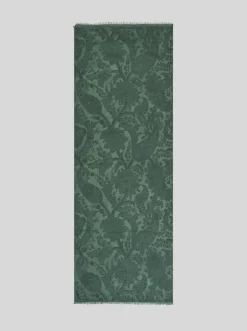 ETRO DOUBLE SIDED SCARF - GREEN FLORAL