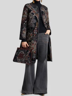 ETRO EMBROIDERED REVERSIBLE COAT - MULTICOLOR
