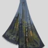 ETRO MODAL & CASHMERE SCARF - NAVY JUNGLE
