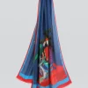 ETRO MODAL AND CASHMERE PARROT SCARF - BLUE