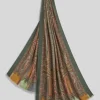 ETRO WOOL & SILK SCARF - GREEN / BORDEAUX