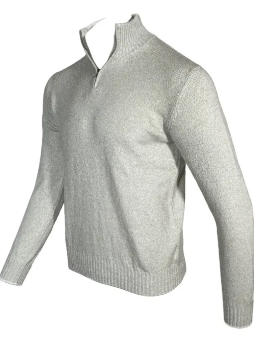 FEDELI BICOLOR 1/4 ZIP SWEATER - GREEN