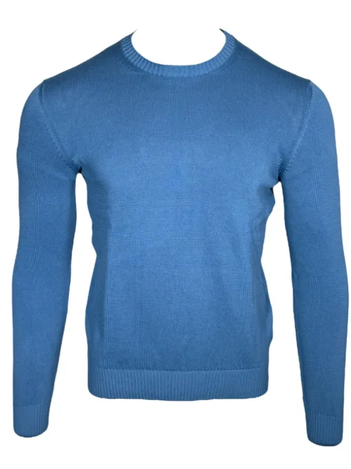 FEDELI CREW SWEATER - BLUE
