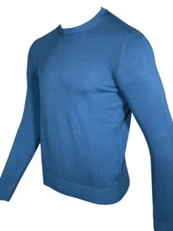 FEDELI CREW SWEATER - BLUE