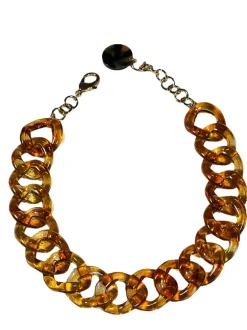 FRANCINE BRAMLI PARIS - LINK NECKLACE - ORANGE