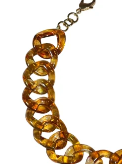 FRANCINE BRAMLI PARIS - LINK NECKLACE - ORANGE