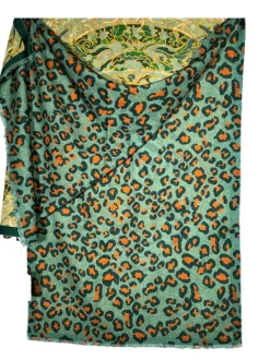 FRANCO FERRARI CASHMERE DOUBLE-SIDED SCARF - ORANGE TIGRESS