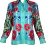 FRANCO FERRARI SILK SHIRT - POPPIES