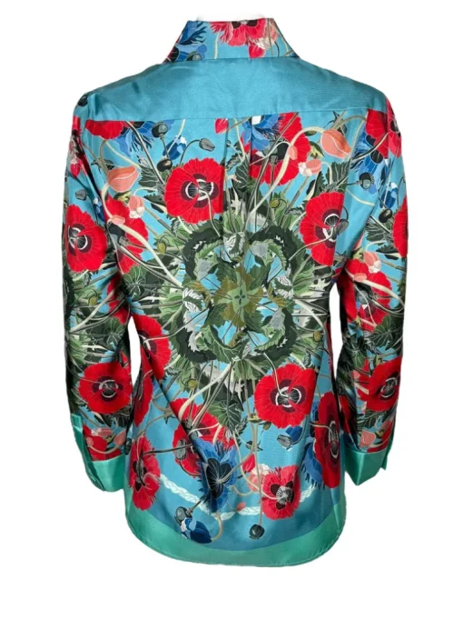 FRANCO FERRARI SILK SHIRT - POPPIES