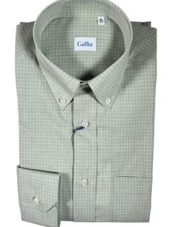 GALLIA MEN'S SHIRT - GREEN REVERSE CHECK