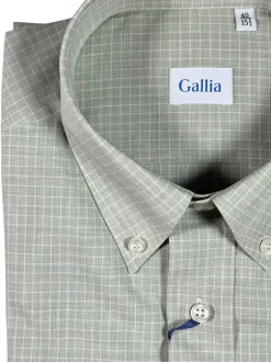 GALLIA MEN'S SHIRT - GREEN REVERSE CHECK