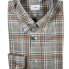 GALLIA MEN'S SHIRT - ORANGE/GREY PLAID