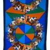 GALLIA WOOL & CASHMERE SCARF - NAVY HORSERACE