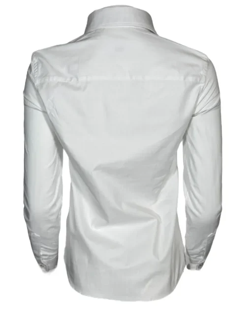 GIANGI NAPOLI WOMEN'S SHIRT - WHITE HERRINGBONE
