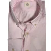 GMF 965 MEN'S COTTON SPORT SHIRT - LIGHT PINK FINE STRIPE