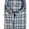 GMF 965 MEN'S COTTON SPORT SHIRT - BLUE CHECK