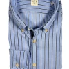 GMF 965 MEN'S COTTON SPORT SHIRT - BLUE/NAVY STRIPE