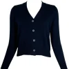 GRAN SASSO WOMEN'S CASHMERE CARDIGAN - NAVY