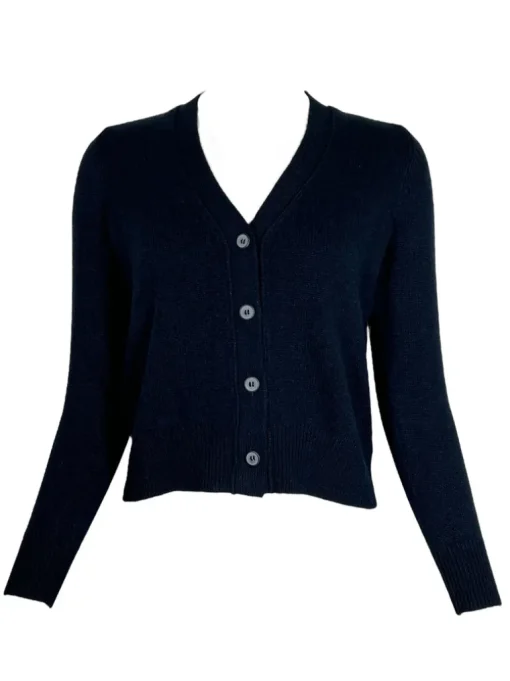 GRAN SASSO WOMEN'S CASHMERE CARDIGAN - NAVY