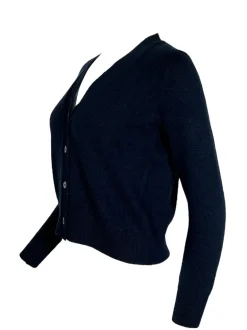 GRAN SASSO WOMEN'S CASHMERE CARDIGAN - NAVY